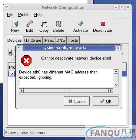 “Device eth0 has different MAC address than expected, ignoring.”问题 .